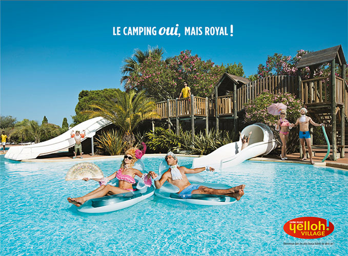 campagne TV yelloh village stephane bern agence de publicité blue egg