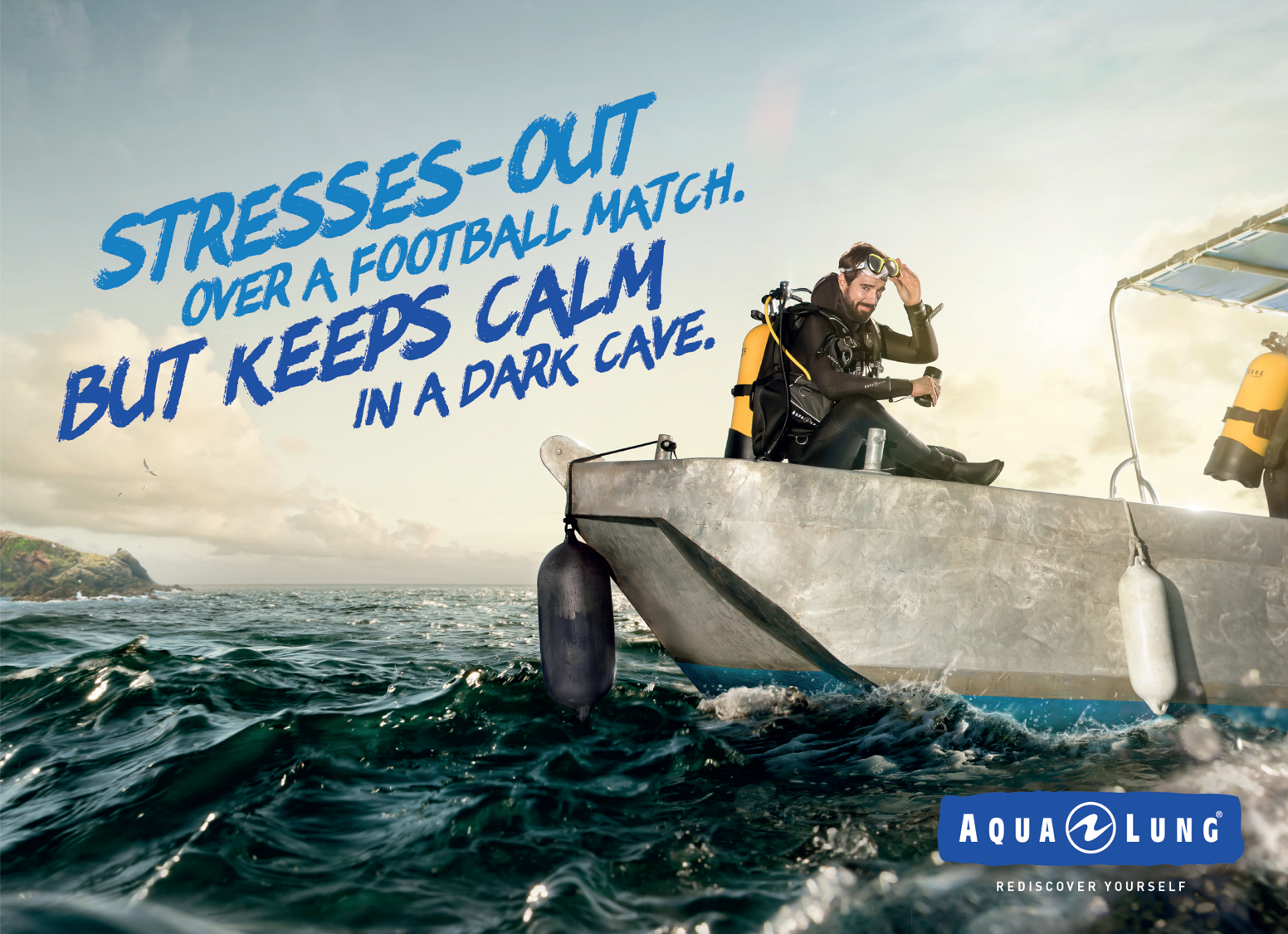 campagne print aqualung agence de communication blue egg