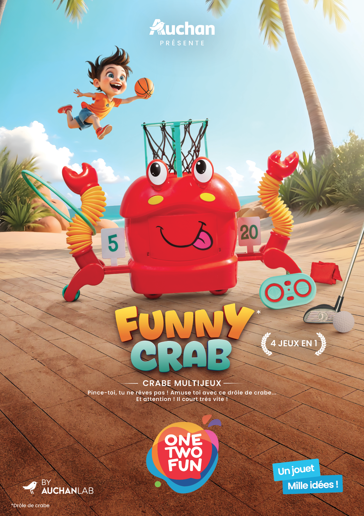 CAMPAGNE DE COM AUCHAN OTF AGENCE DE PUBLICITÉ BLUE EGG CRABE