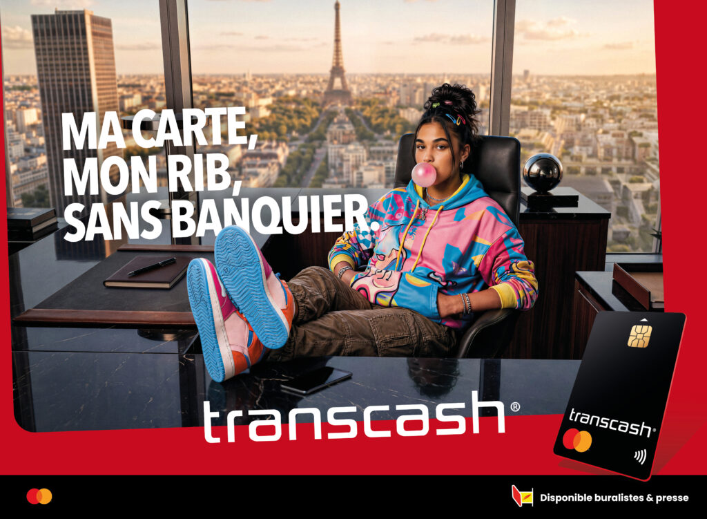 Campagne affichage transcash agence de publicité blue egg